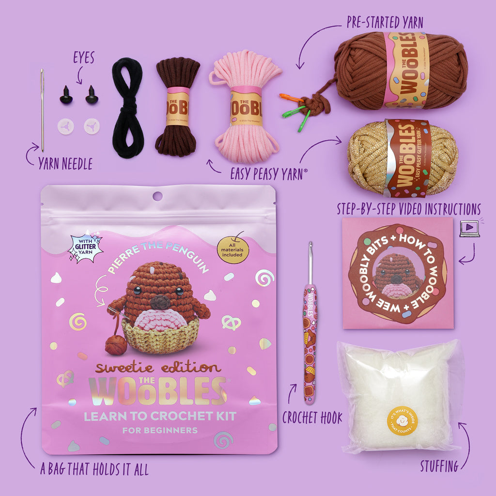 Pierre the Penguin: Sweetie Edition Crochet Kit